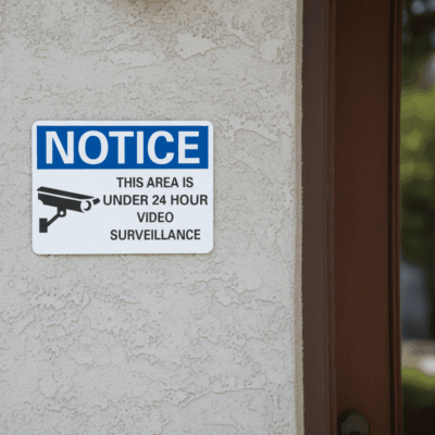 24 Hour Surveillance Notice Sign