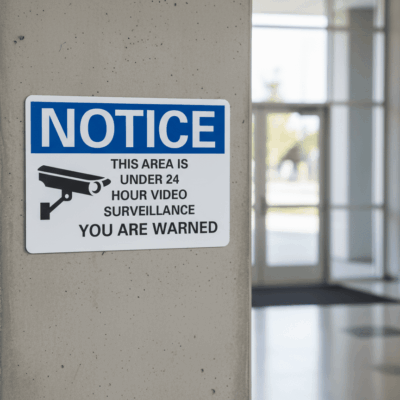 Video Surveillance Label Notice Sign