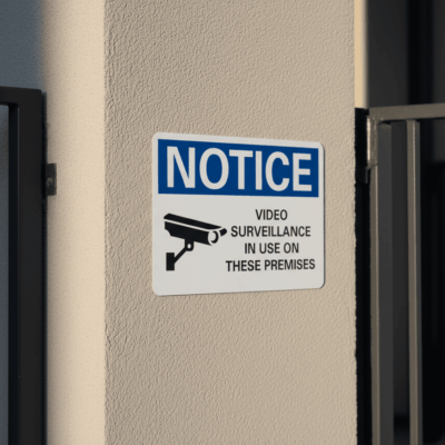 Video Surveillance Notice Sign
