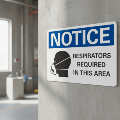 Respirators Required Notice Sign