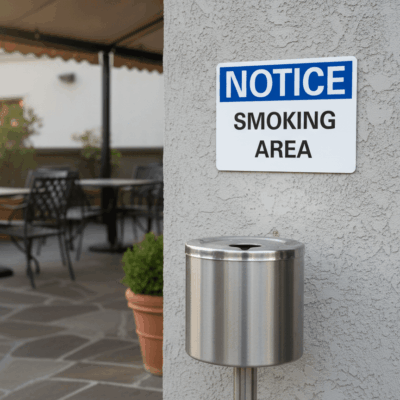 Notice Smoking Area Safety Sign
