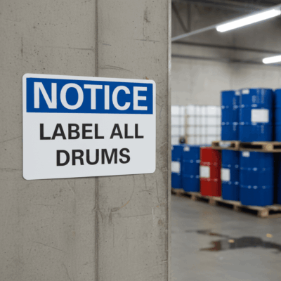 All Drums .040 Aluminum Notice Sign