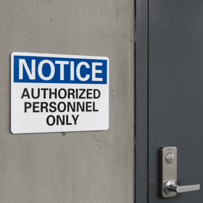 Notice Authorized Personnel Only Sign