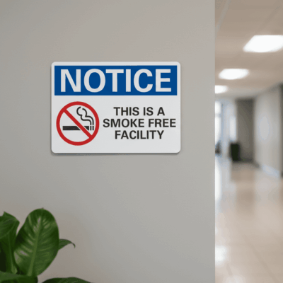 Engineer Grade Smoke-Free Facility Notice Sign