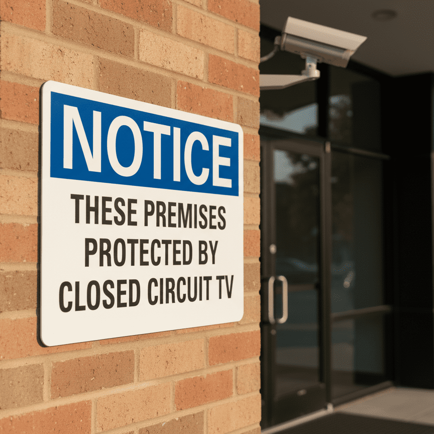 Closed Circuit TV Notice Sign