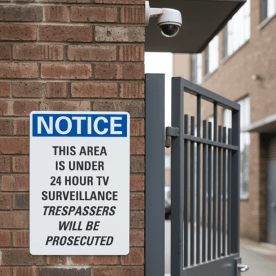 24 Hour TV Surveillance Notice Sign