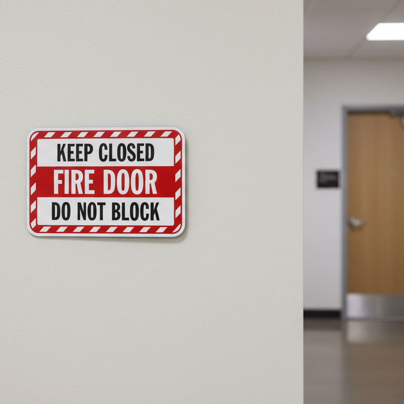 Keep Closed Fire Door Do Not Block - Image 2